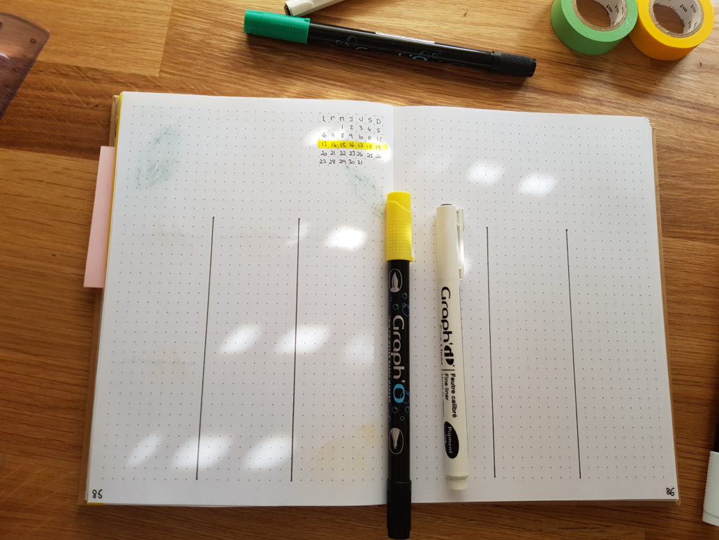 Bullet journal : apprenez à faire une page de semainier avec Graph'O