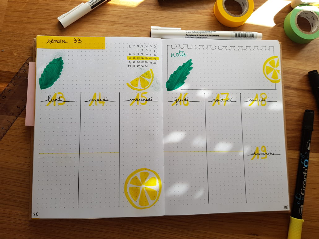 décor bujo été