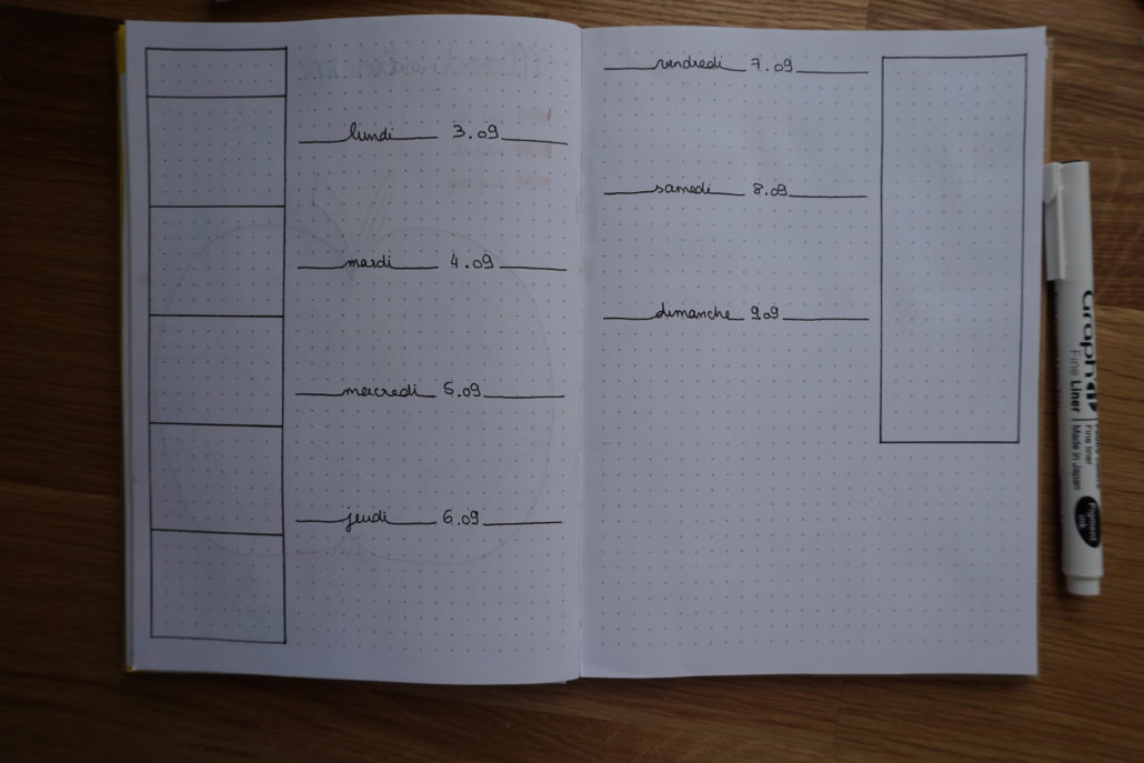 trame weekly log