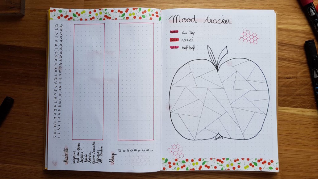 page tracking bullet journal